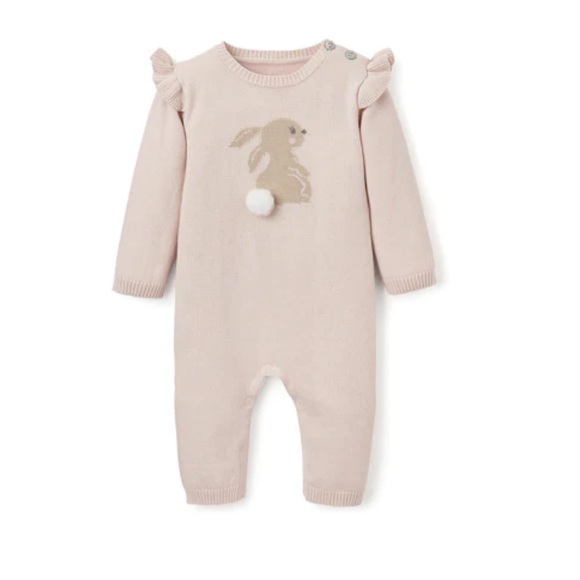 Elegant Baby Bunny Knit Jumpsuit - Picture 1 of 1
